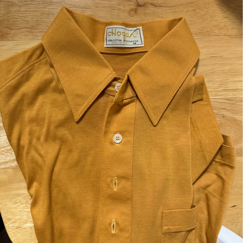 Gold Button Down Polo